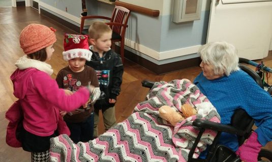Christmas Caroling in a local care facility.